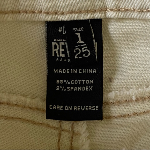 Shorts Size 1 25 Super High Rise New York Rewash Ivory White Juniors Cutoff EUC - Picture 8 of 16